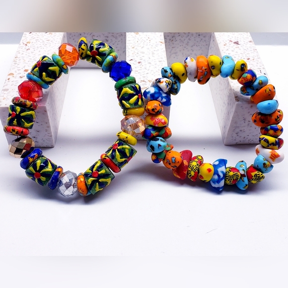 Handmade Beaded African Bracelet, Unisex #7 (2 pieces) - Picture 2 of 5